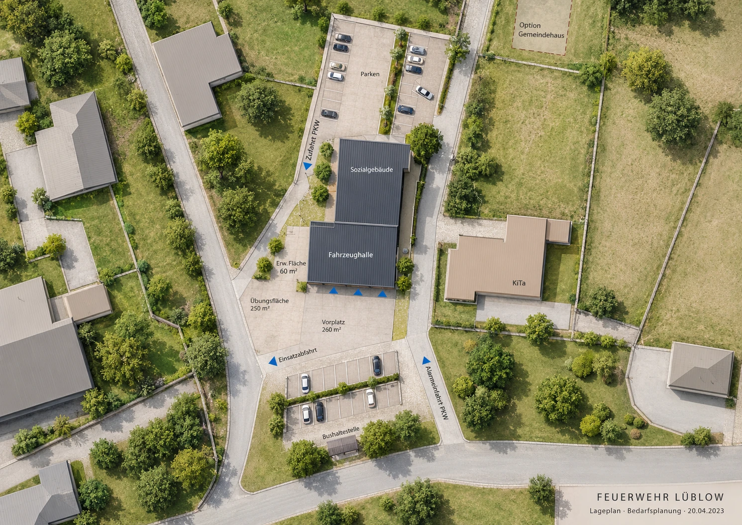 Projektdarstellung: Bedarfsplanung Feuerwehr und Gemeindezentrum Lüblow
