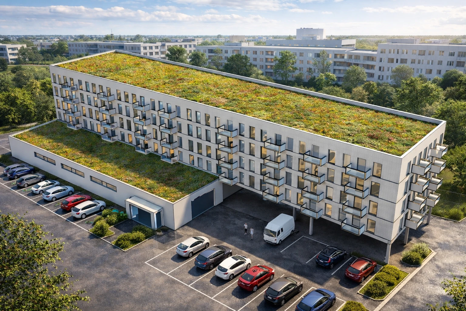 Projektdarstellung: Neubau Netto-Markt, Wohnen und Praxen in der Ziolkowskistraße in Rostock